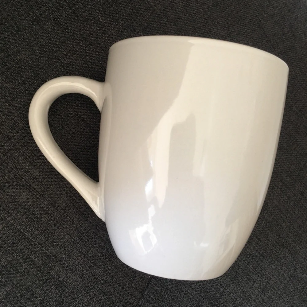 Snowman Face Mug, White, Black, Orange, 18oz